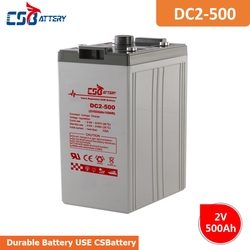 CSBattery 2V 500Ah rechargeable AGM Battery for Sweeper/solar-panel/PV/backup-energy/Automotive/Vehicle 							