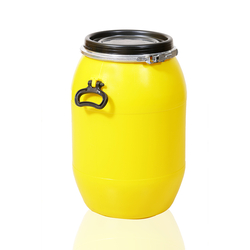Yellow Open Top Plastic Drum