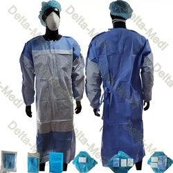 Delta-medi Medical Disposable Reinforced Sms Standard Surgical Gown Knitted Cuff