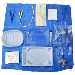 Delta-Medi Sterile Medical Disposable Urethral Catheter Kits Catheterication Kit With Latex Foley