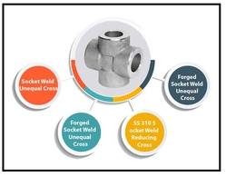 SUPER DUPLEX STEEL FORGED SOCKET WELD EQUAL/UNEQUAL CROSS from VISHAL TUBE INDUSTRIES