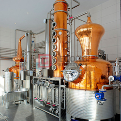 500L Gin Vodka Distillation Equipment Alcohol Copper Distiller