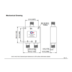 UIY 2 way power divider 4.0~8.0GHz high isolation