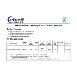 WR62 Waveguide to Coaxial Adapter 11.9~18.0GHz