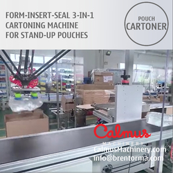 Form-Insert-Seal 3-in-1 Stand-Up Pouch Case Packer Cartoning Machine