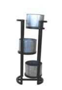 Three Tier Metal Pots With Stand 