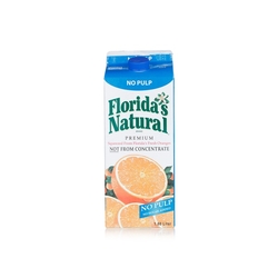 Natural orange juice without pulp 