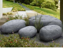 FIBERGLASS CONCRETE DECORATIVE ROCKS STOOL from EBARZA FURNITURE