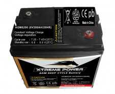Maintenance Free Battery AGM6200 : 6V, 200 AH