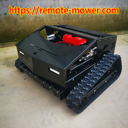 Remote Control Lawn Mower Black Panther 800 Rubber Track Rc Grass Slope Mowers Radio Controlled Weed Cutting Machine