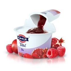 Yogurt With Pomegranate And Raspberry 