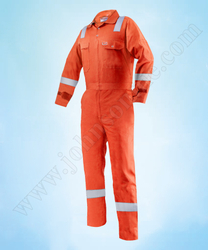 Cotton Coverall With Hivis Silver Reflective Tapes