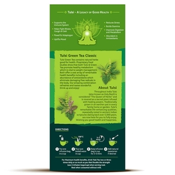 Organic India Tulsi Green Tea Classic 25 Tea Bags for Stress Relieving and Uplifting or Refreshing