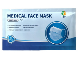 3 Ply Type II Medical Disposable Mask CE marked and meets the requirements of EN14683:2019 Type II