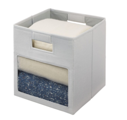 Interdesign Evie View Front Storage Box, Grey