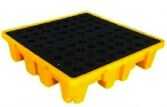 HEAVY DUTY 4 DRUM SPIL PALLET WITH DRAIN 