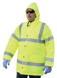 WATERPROOF WINTER SAFETY JACKET WITH REFLECTIVE TAPE DEALER IN MUSSAFAH , ABUDHABI ,UAE