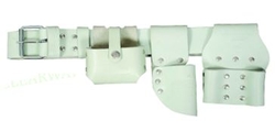 WHITE LEATHER SCAFFOLDING BELTS