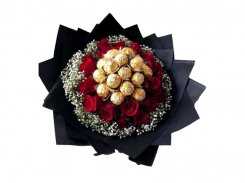 Flower Bouquet With Chocolates
