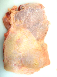 Boneless chicken leg meat skin on from MEAT PRO LLC