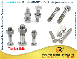 Titanium Bolts manufacturers exporters suppliers stockist in India Mumbai +91-9892882255 https://www.vandanfasteners.com from VANDAN FASTENERS