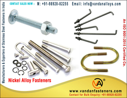 Nickel Alloy Bolts manufacturers exporters suppliers stockist in India Mumbai +91-9892882255 https://www.vandanfasteners.com