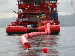 Inflatable floating containment booms supplier in Abu Dhabi UAE