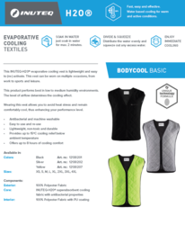 Evporative Cooling Vest – Standard - Inutec H20 - Hi Vis Yellow Supplier In Abu Dhabi