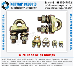 Wire Rope Clamps manufacturers exporters in India Ludhiana https://www.kanwarexports.com +91-9815547872