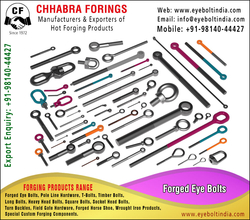 Forged, Tbolts, Eye Bolts, Timber Bolts, Field Gate Hardware , Socket Bolts , Hourse Shoe, Manufacturers Exporters In India Punjab Ludhiana  +91-9814044427 Https://www.eyeboltindia.com