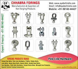 Pole Line Hardware Manufacturers, Suppliers, Distributors, Stockist And Exporters In India +91-98140-44427 Https://www.eyeboltindia.com