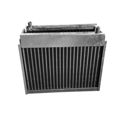 Finned hydrophilic foil evaporator for copper tube condenser for surface cooler