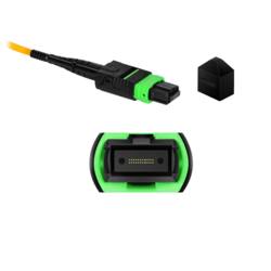 24f Mtp Female Sm Loopback Cable, 24 Fiber Mtp (F) Connector, Single Mode, Yellow, Polarity A, For Cxp Cfp 100g Transceiver