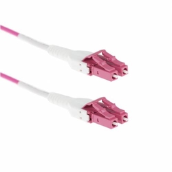 Lc Lc Om4 Mm Dx Uniboot Patch Cord, Lc Pc Lc Pc Om4 Multimode Duplex OFNP Plenum 2Mm Patch Cable