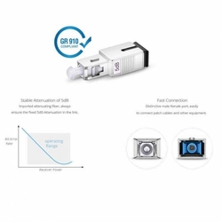 5Db Optical Attenuator Sc Upc Male To Female For Single Mode