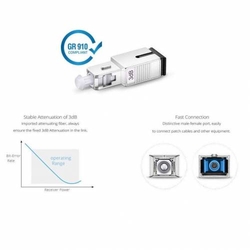 3Db Optical Attenuator Sc Upc Male To Female For Single Mode