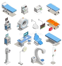 Hospital Medical Equipment And Devices Cartoon