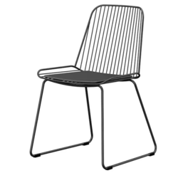 Black metal chair