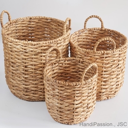 Water Hyacinth Laundry Basket, Woven Storage Basket from HANDIPASSION., JSC - HANDICRAFT MANUFACTURER