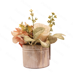 Puindo Garden Decorations Artificial Flowers Potted Plant for Wedding Holiday Desktop Office Decor Flowers