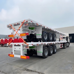 yuxuan 9.5m 3-axle 34.3 ton flat semi-trailer