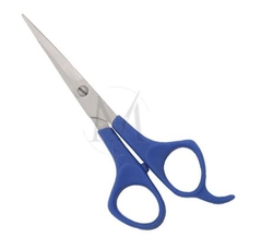 BARBER SCISSORS PLASTIC HANDLES