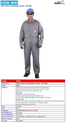 Fire Retardant Coverall,Model - BEM, Supplier in Abudhabi from EXCEL TRADING COMPANY L L C