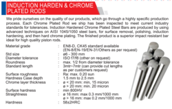 INDUCTION HARDENED CHROME PLATED RODS