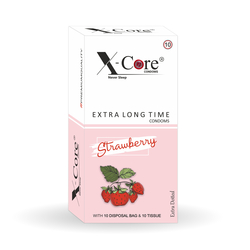 X-core Condoms Orange Flavoured With Tissues And Disposal Bags 10 Units	