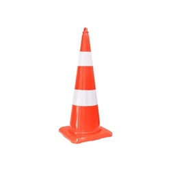 Traffic Cone 750 MM for Safety | Unbreakable Full Soft PVC Reflective Traffic Cone