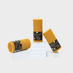 Beeswax pillar candle