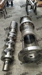 Squeeze extruder single screw barrel for recycling pelleting industry from BAIJIU MACHINERY EQUIPMENT CO., LTD