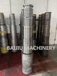 80/156 conical twin screw barrel for PVC sheet, PVC wood plastic foam board