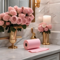 4 Rolls (Rose) Unique 3 Ply Soft Toilet Paper from UNIQUE TOILET PAPER